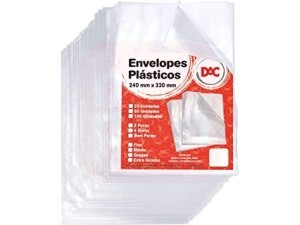 Pacote de Plásticos 4 Furos A4 - Grosso 25 UND