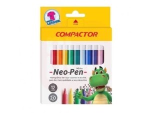 Canetinha 12 Cores Neo-Pen - Compactor