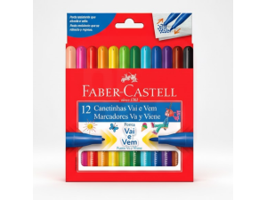 Canetinha 12 Cores Vai e Vem - Faber-Castell